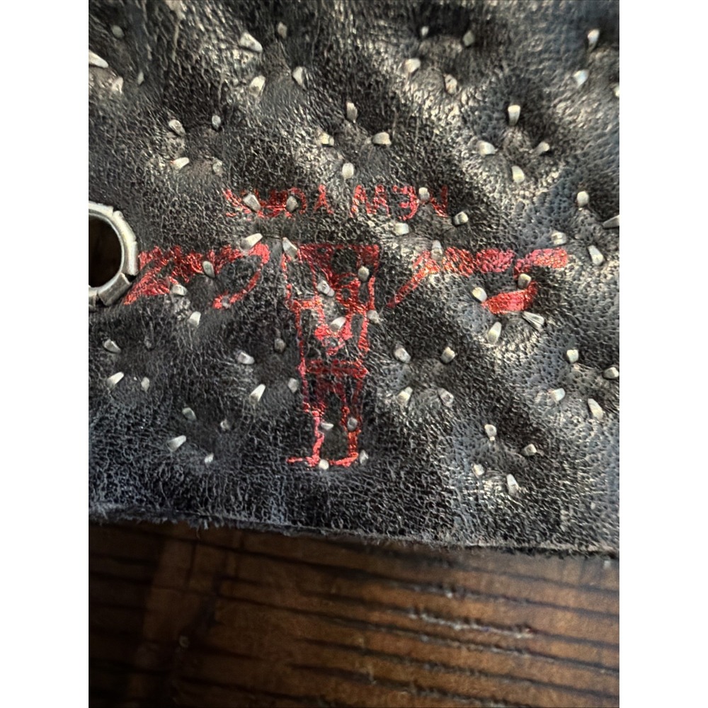 Belt Vintage Y2K Drip Black Leather All Studded Rhinestone Western Streetwear - Picture 7 of 7